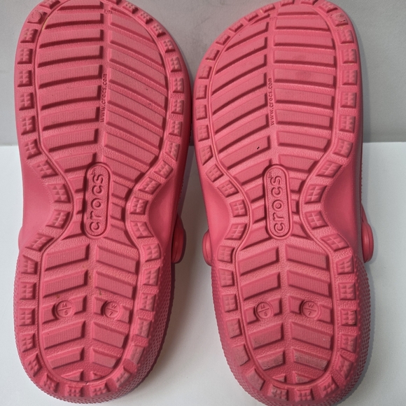 Crocs Adult Classic Pink Clogs Mules Lined Women 7 Men 5 Unisex Comfort Slides - Picture 7 of 11